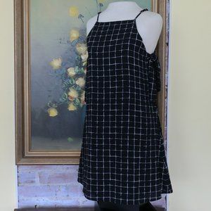 Lulus Black & White Side Tie Dress